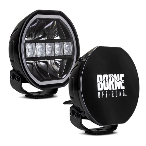 Mishimoto BNLT-RD7-2 - Borne Off-Road Light Pair, 7" Round