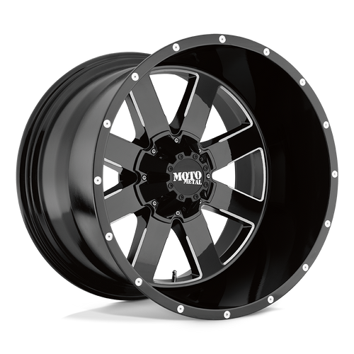 Moto Metal MO96221287344N - Mo962 20X12 Gloss Black Milled