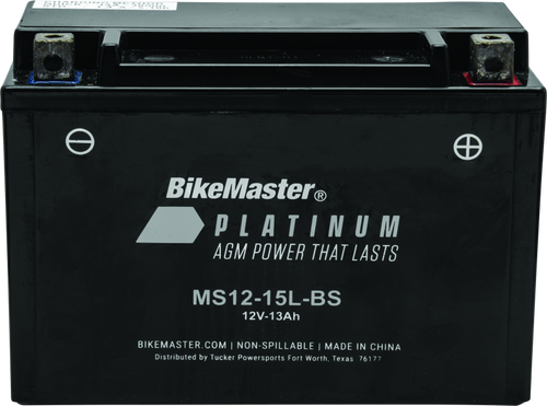 BikeMaster 780717 - AGM Battery - MS12-15L-BS