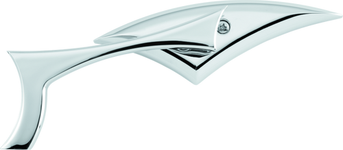 BikeMaster 600268 - Sickle Mirrors w/10mm/Yam 10mm/HD Adapters - Pair - Aluminum/Chrome