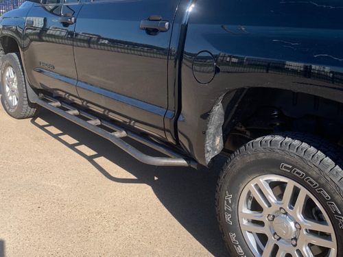 Cali Raised LED CR4221 - Cali Raised 2022 Toyota Tundra Rock Sliders - Hybrid/Kick Out/Powder Coat Sf + No Fillerplates