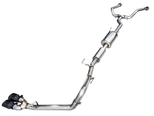 AWE 3015-33063 - 0FG Exhaust for 3rd Gen Toyota Tundra - Dual Diamond Black Tips