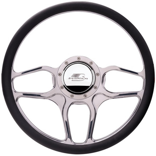 Billet Specialties 34102 - Steering Wheel 1/2 Wrap 15.5in Win Lite Polished
