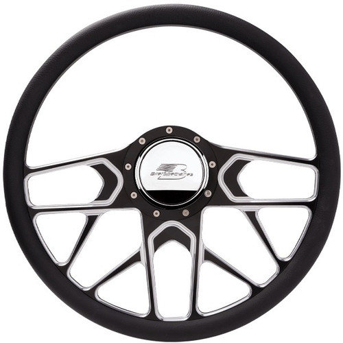Billet Specialties BC34107 - Steering Wheel 1/2 Wrap 15.5in Redline Black