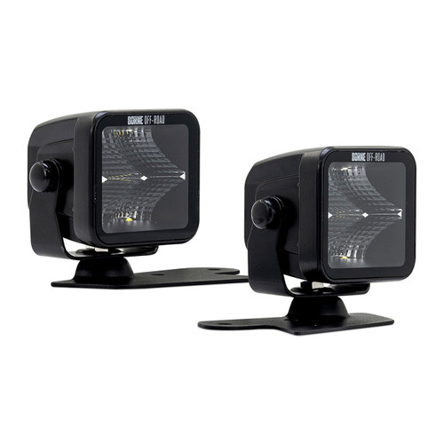 Borne Off-Road BNLT-BR-21-DT2FU - 21+ Bronco Light Pods 2pc Ditch 3x3 Flood Upfit