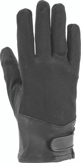Kuryakyn 094485 - Leather By River Road Pecos Leather Mesh Gloves Black - Medium