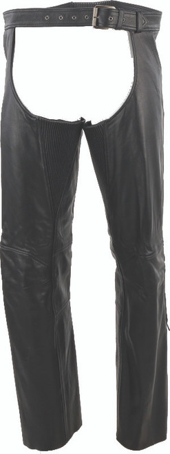 Kuryakyn 094418 - Leather By River Road Plains Leather Chaps Black - Small
