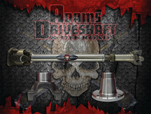 Adams Driveshaft ASDJK-1350F-S - JK Front 1350 CV Driveshaft Extreme Duty Series Solid U-Joint