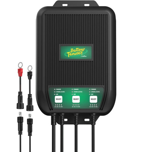 Battery Tender 022-1008-DL-WH - 30A 12V Wave Charge Pro 3 Bank Battery Charger Marine