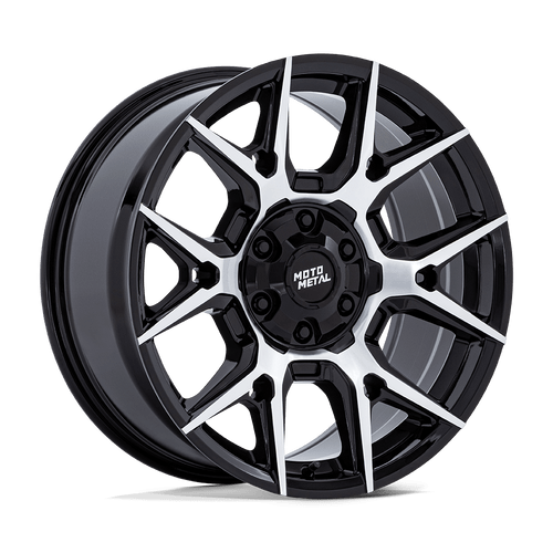 Moto Metal MO813BD22906724 - Mo813 Mason 22X9 Gloss Black W/ Machined Face