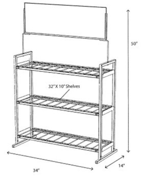 Odyssey Battery ODY9RETAILER - 9-Battery Display Rack (3 Wide x 3 High)