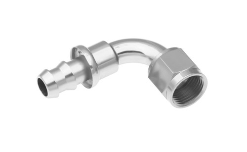 Redhorse Performance 2090-06-5 - 6AN Push Lock Hose End s- Clear 90