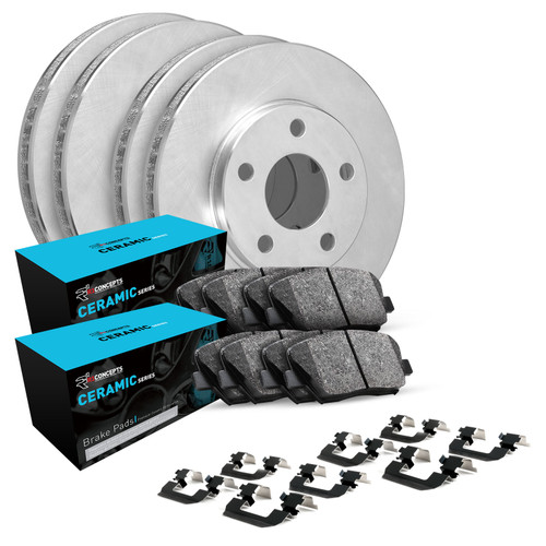R1 Concepts WFWH2-42001 - E- Line Series Brake Rotor with Ceramic Brake Pads & Hdw