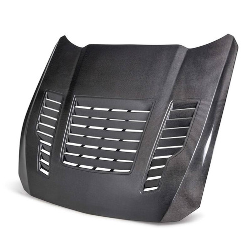 Anderson Composites AC-HD24FDMU-GT4-DS - 2024 Ford Mustang Type-GT4 Double-Sided Carbon Fiber Hood