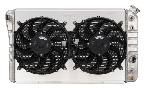 Cold Case Radiators CHV719AK - 84-90 Corvette Aluminum Radiator Dual 12 Inch Fan Kit
