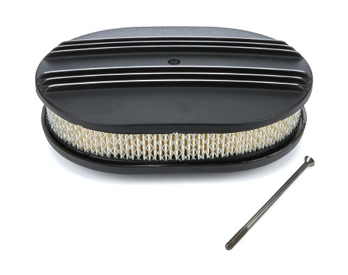 Racing Power Company R6313BK - Air Filter 12X2 Oval Aluminum Finned Black