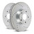 PowerStop JBR1109XPR - Power Stop 03-06 Mitsubishi Lancer Front Evolution Drilled & Slotted Rotors - Pair