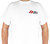 RockJock RJ-711009-XXL - T-Shirt w/ Logos Front and Back White XXL