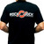 RockJock RJ-711004-XXXL - T-Shirt w/ Patch Logo on Front and Large Logo on Back Black XXXL