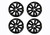 Ford Racing M-1007K-S187BSGB - Wheel Kit; 18 in.; Gloss Black;