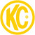 KC HiLiTES 5801 - Retro 8in Round Yellow Vinyl Light Cover w/ Black KC Logo (Pair)