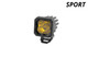 Diode Dynamics DD6443S - Stage Series C1 LED Pod Sport Yellow Wide Standard ABL Each