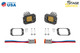 Diode Dynamics DD6473P - Stage Series C1 LED Pod Sport Yellow Flood Flush ABL Pair