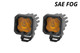 Diode Dynamics DD6848P - Stage Series C1 LED Pod Yellow SAE Fog Standard ABL Pair