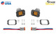 Diode Dynamics DD6851P - Stage Series C1 LED Pod Yellow SAE Fog Flush ABL Pair