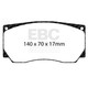EBC DP8085.17SR21 - Racing Alcon TPCCAR20 (4420) D61 SR-21 Sintered Race Brake Pads