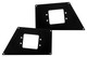 Go Rhino 241731T -  BR5/BR10 Front Light Plates (3x3 Flush Mount) - Textured Black