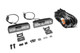 Go Rhino 750600622FBS - Xplor Blackout Combo Series Sixline LED Flood Lights w/Amber (Surface Mount) - Blk (Pair)
