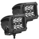 Go Rhino 753003023SBS - Xplor Bright Series Rectangle LED Spot Light Kit (Surface/Thread Stud Mnt) 4x3 - Blk (Pair)