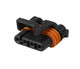 Holley EFI 570-210 - Wiring Connector; Metripack; Power Tap; 4 Cavity; Female; Incl. Connectors/Pins/Seals; Black;