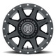 Icon 1817858150SB - Rebound 17x8.5 8x170 6mm Offset 5in BS 125mm Bore Satin Black Wheel