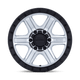 KMC KM551DB18906818 - Km551 Outrun 18X9 Machined With Gloss Black Lip