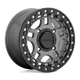 KMC KS24047044438 - Ks240 Recon Beadlock 14X7 Gun Metal With Gloss Black Ring