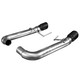 Kooks 11516410 - 3" SS Muffler Delete Axle-Back Exhaust w/Black Tips. 2015-2017 Mustang 5.0L