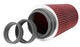 K&N RG-1002RD - Universal Air Filter Chrome Round Tapered Red - 4in Flange ID x 1.125in Flange Length x 9.5in H