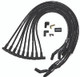 Moroso 73729 - Chevrolet Big Block Ignition Wire Set - Ultra 40 - Unsleeved - HEI - 135 Degree - Black