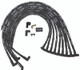 Moroso 73818 - Chevrolet Small Block Ignition Wire Set - Ultra 40 - Sleeved - HEI - 90 Degree - Black
