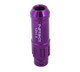NRG LN-LS700PP-21 - 700 Series M12 X 1.5 Steel Lug Nut w/Dust Cap Cover Set 21 Pc w/Locks & Lock Socket - Purple