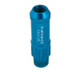 NRG LN-LS710BL-21 - 700 Series M12 X 1.25 Steel Lug Nut w/Dust Cap Cover Set 21 Pc w/Locks & Lock Socket - Blue