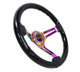 NRG RST-018BSB-MC - Reinforced Steering Wheel (350mm / 3in. Deep) Blk Multi Color Flake w/ Neochrome Center Mark