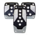NRG PDL-400BK - Aluminum Sport Pedal M/T - Black w/Silver Carbon