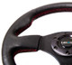 NRG RST-012R-RS - Reinforced Steering Wheel (320mm) Leather w/Red Stitch