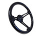 NRG RST-018BSB-BK - Reinforced Steering Wheel (350mm / 3in. Deep) Black Multi Color Flake Wood w/ Black Matte Center