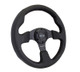 NRG RST-012R - Reinforced Steering Wheel (320mm) Black Leather w/Black Stitching