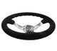 NRG RST-036DC-S - Reinforced Steering Wheel (350mm / 3in. Deep) Blk Suede w/Hydrodipped Digi-Camo Spokes