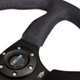 NRG RST-023MB-SA - Reinforced Steering Wheel (350mm / 2.5in. Deep)Blk Alcantara Comfort Grip w/4mm Matte Blk Spokes